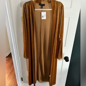 Velvet longline duster